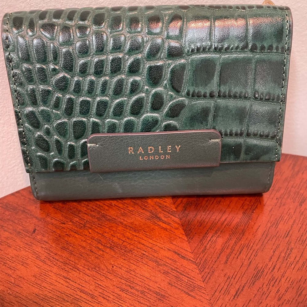 Radley London Forest Green Arlington Court Faux Croc-Embossed Wallet